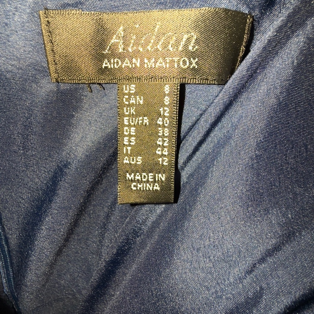 Aidan Mattox One Shoulder Blue Dress - Picture 3 of 6